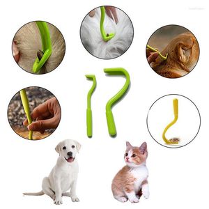 Hondenkleding 2 stks/Set Plastic Twist Hook Flea Remover Dogs Pets Accessoires Pet Cat Products Leveringen Home For Tick Tool