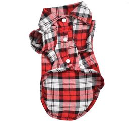 Vêtements pour chiens 3 couleurs mode animale chiot à carreaux à plaid manteaux veste en tissu de chiens en automne pull de Thanksgiving pour chats sans manches