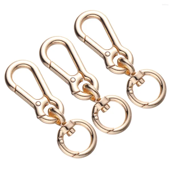 Appareils pour chiens 3 pcs Spring Snap Hooks pour le porte-clés Multiporpose Lashes Boutage Boucles Courbe