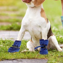 Vêtements de chien 3 ensembles de bottes pour animaux de compagnie chaussures de pluie imperméables chaussures de neige en plein air pour antidérapant antidérapant