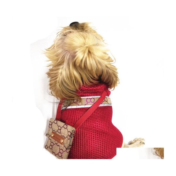 Ropa para perros 3 Estilos Mascotas Chalecos de verano Moda Patrón impreso Chaquetas para mascotas Sunsn al aire libre Transpirable Teddy Schnauzer Disfraces Drop De Dhxnd