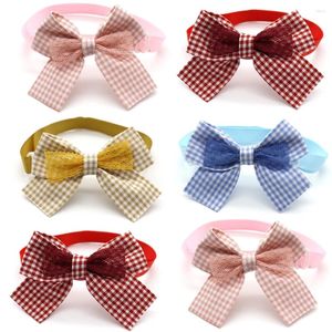 Hond Kleding 30/50 Stuks Accessoires Voor Kleine Middelgrote Honden Stropdas Strikje Plaid Kant Strik Grooming Kraag Kat Puppy Strikjes