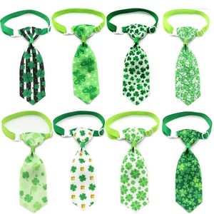 Hondenkleding 30/50 PCS St. Patrick's Day Pets Accessoires Honden Bow Tie stropdas Groene Puppy Cat Ties verstelbare huisdierenverzorging