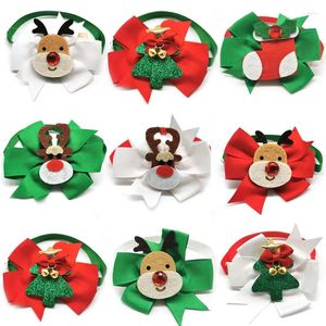 Ropa para perros 30/50pcs navideño de la masa para mascotas para Navidad accesorios de perros pequeños gatos boquilla corbata de pajarita suministros