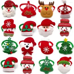 Ropa para perros 30/50 unids mascota Navidad gato pajaritas pequeñas corbatas santa muñeco de nieve ciervos vacaciones accesorios de aseo