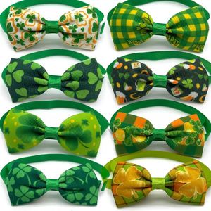 Appareils pour chiens 30 / 50pcs Saint-Patrick's Green Style Pet Cat Cat nouets Collies Chiens réglables Collier accessoires