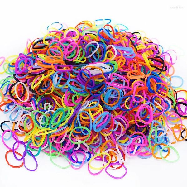 Vêtements de chien 300pcs / sac bandes de caoutchouc colorées mélangées filles animaux de compagnie bricolage arcs de cheveux toilettage épingle à cheveux accessoires pour petite fourniture