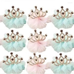 Vêtements pour chiens 30pc / lot en gros chiot princesse couronne cheveux arcs toilettage décoration casquette clips épingle à cheveux Teddy exquis