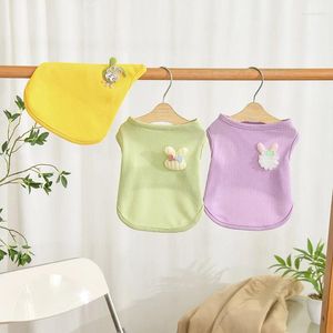 Vêtements pour chiens 3D lapins gilet pour animaux de compagnie vêtements chat T-shirt vêtements chiens mince petite mode Chihuahua été respirant fille carlin