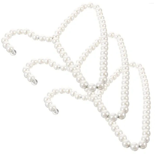 Vêtements pour chiens 3pcs 20cm cintres perle blanc accessoires de toilettage pour animaux de compagnie pour chiots animaux chat chihuahua fournitures (blanc)