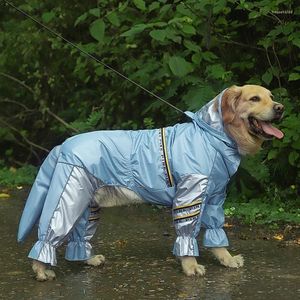 Hondenkleding 3XL-7XL Grote regenjas Mode reflecterende strips Ontwerp Waterdichte regenjas voor middelgrote honden Huisdier Regenachtig kostuumaanbod