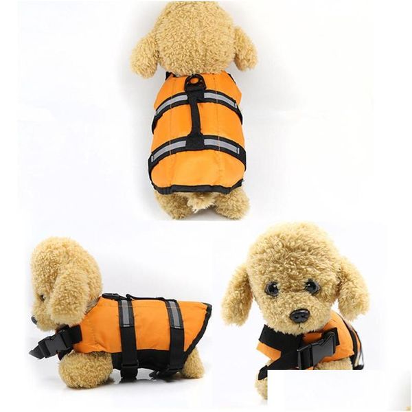 Vêtements Pour Chiens 4 Couleurs Chiot Chihuahua Sauvetage Natation Porter Des Vêtements De Sécurité Gilet Costume En Plein Air Flotteur Pour Animaux De Compagnie Doggy Gilet De Sauvetage Gilets 1 Drop D Dhbbj