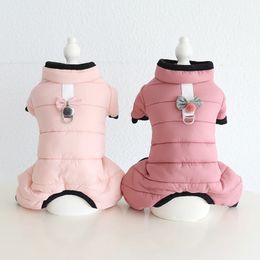 Hondenkleding Warme hondenjumpsuit met 4 benen Winterkleding voor huisdieren Poedel Bichon Frise Schnauzer Hondenkleding Rompertjes Puppykostuumkleding Kledingstuk 231129