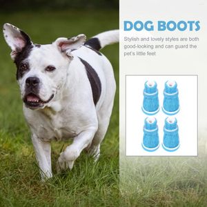 Vêtements pour chiens 4 pièces chaussures pour animaux de compagnie quatre saisons bottes anti-glissement bottes protecteur confortable chiot anti-dérapant extérieur