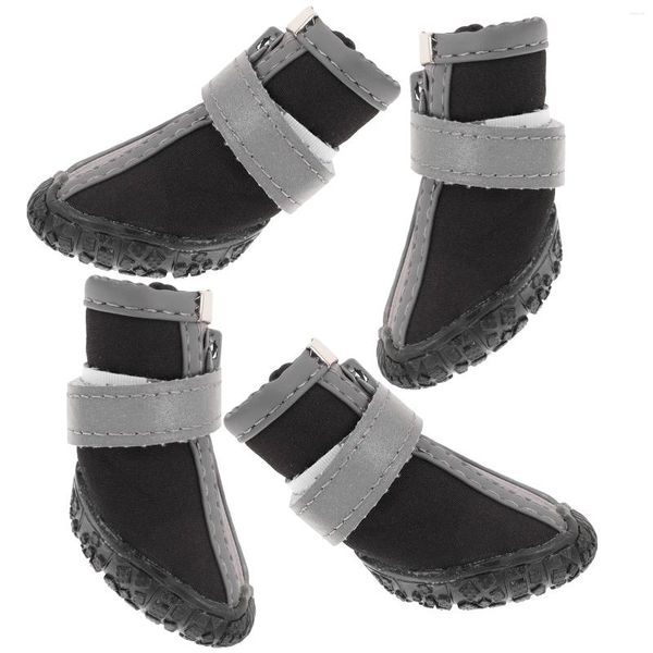 Ropa para perros 4 PCS Zapatos para mascotas Botas de invierno antideslizantes para perros Protector anti caída Gato Gatos de goma impermeables