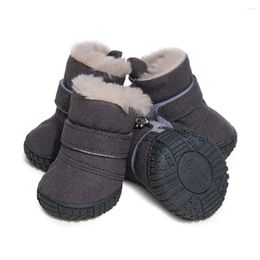Vêtements de chien 4pack hiver chaussures chaudes antidérapantes protecteurs de semelle pour animaux de compagnie chaussons chihuahua bottes à glissière antidérapantes pour chiens