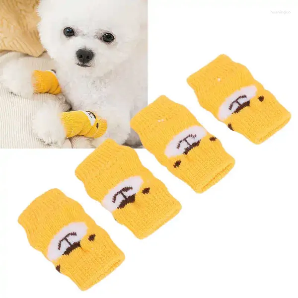 Vêtements pour chiens 4pcs protecteur de coude dessin animé ours motif joints protection résistance sale accessoires de manchon pour animaux de compagnie