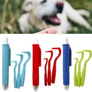 Hondenkleding 4 -stcs Flea Remover Hook Tick Tweezer Set Cat Accessoires Herbruikbare Pet Lice Extractor Tool voor benodigdheden