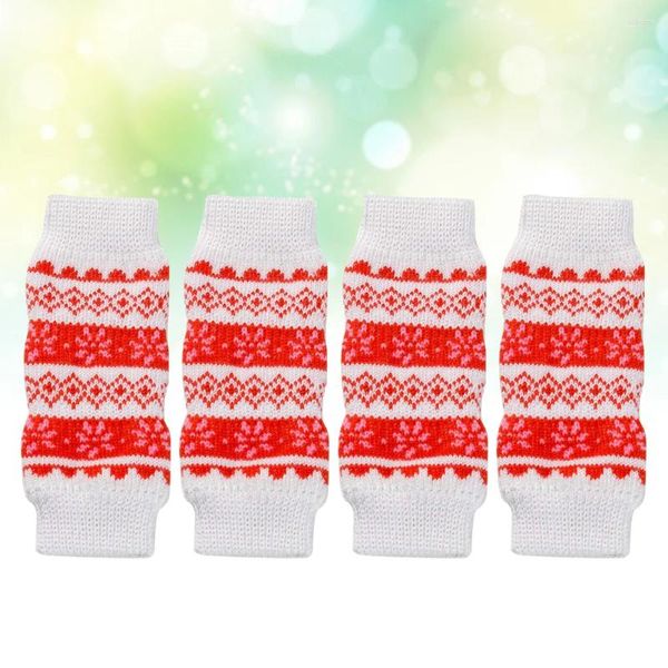 Vêtements de chien 4pcs tricotés - chaussettes chaudes hiver