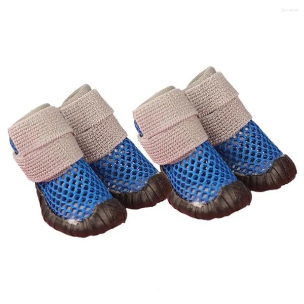 Ropa para perros 4pcs zapatos netos huecos salpicando cachorro anti-slip para chihuahua teddy accesorios para mascotas