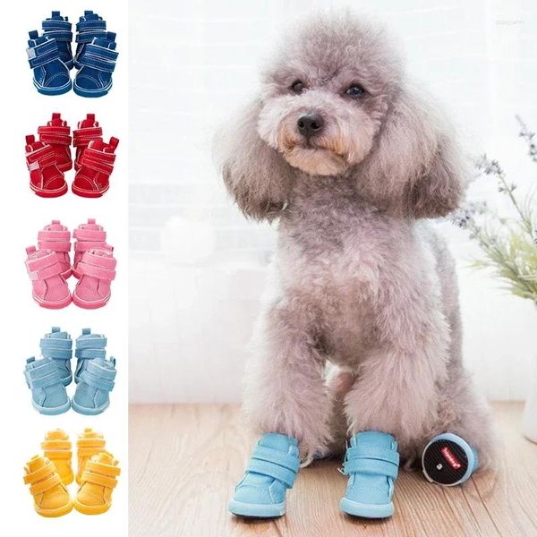 Appareils pour chiens 4pcs Chaussures antidérapantes extérieures