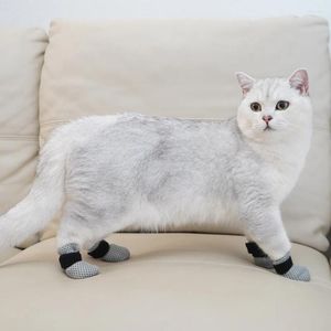 Appareils pour chiens 4pcs Pet Foot Cover Cat chaussettes de chats anti-rayures chiot élastique non glissement pour chiens accessoires outils de toilettage