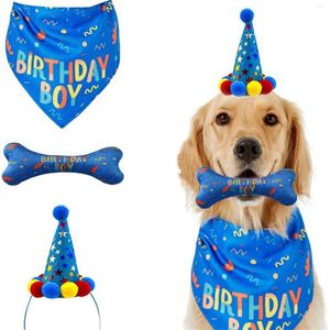 Appareils pour chiens 4pcs Pip Puppy mignon jeu d'anniversaire Bandana Bandana Scarf pour décor de fête