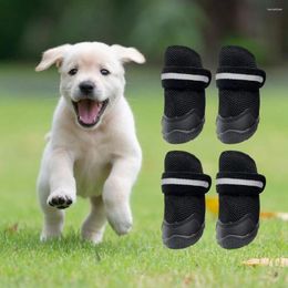 Ropa para perros 4pcs zapatillas de mascota cierre de cinta de cierre tejido antideslizante de textura suave protección de protección impermeable accesorios