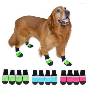 Hondenkleding 4 stks/set huisdier waterdichte schoenen winter warm dik ademende reflecterende zachte hondenlaars voor chihuahua puppy's s/m/l