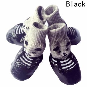 Vêtements de chien 4pcs / Set S M L Taille Coton Caoutchouc Bottes pour animaux de compagnie imperméables antidérapantes pluie chaussettes de neige chaussures pour chiots petits chats chiens