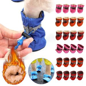 Hondenkleding 4 stks/set Waterdichte schoenen voor huisdieren Antislip regenlaarzen Schoeisel voor kleine katten Honden Puppy laarsjes