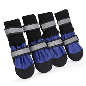 Hondenkleding 4 stuks Winterschoenen voor huisdieren Outdoor Waterdichte antisliplaarzen Protector Reflecterend voor middelgrote grote honden Labrador Husky