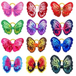 Appareils pour chiens 50/100 / 200pcs accessoires de cheveux Butterfly Design Pet Bows Bands Rubbers PRODUCTIONS PRODUCTIONS DE MODE