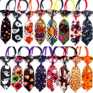 Hondenkleding 50/100 stuks Halloween kleine accessoires huisdier strikje honden stropdassen pompoen stijl stropdassen benodigdheden producten