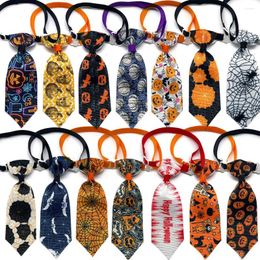 Appareils pour chiens 50 / 100pcs Halloween Tie pour animaux de compagnie Cat Bowtie Collar Bow Puppy Accessoires pour petits arcs