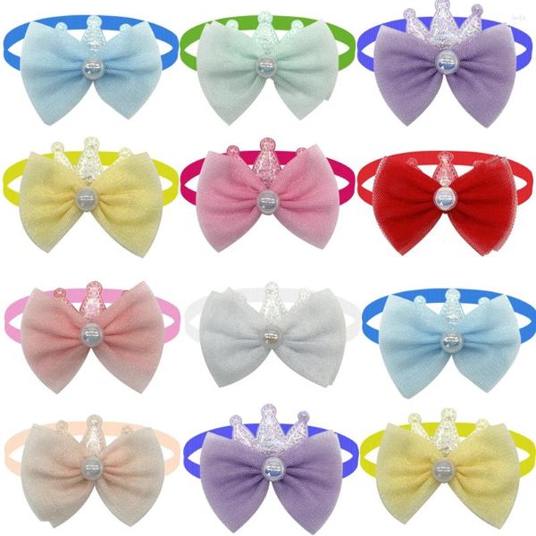 Appareils pour chiens 50 / 100pcs Pet Cat Bow Ties Colliers de style Collier Collier pour petits accessoires de toilettage Produits