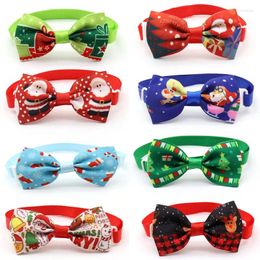 Appareils pour chiens 50 / 100pcs Pet Christmas Bow Clie le col de chat