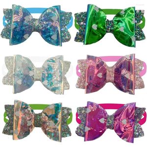 Vêtements pour chiens 50/100pcs Cravates de toilettage pour animaux de compagnie Motif d'amour Bowtie Bow Tie Cravate Mignon Collier réglable Accessoires pour chats Fournitures