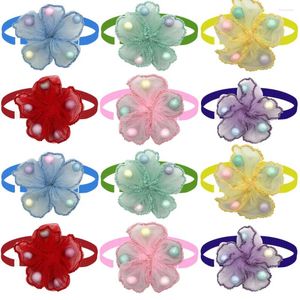 Vêtements pour chiens 50/100pcs chiot décorer noeud papillon cou toilettage collier réglable pour petits accessoires en gros