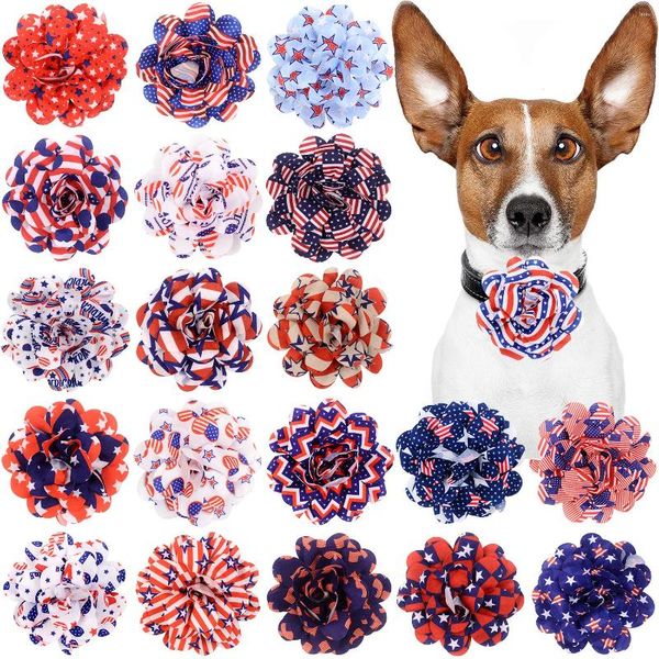 Vêtements pour chiens 50/100pcs noeud papillon amovible pour le 4 juillet petits noeuds papillon accessoires de collier de chat fournitures de toilettage pour animaux de compagnie