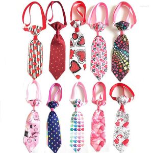 Vêtements pour chiens 50/100pcs Saint-Valentin Pet Cat Cravates Bow Tie Fournitures Petit Bowties Collier Animaux Chiens Accessoires