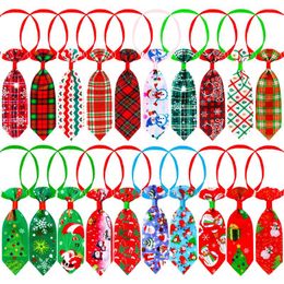 Hondenkleding 50/100PS Kerst Verzorging Kleine Kat Stropdassen Strikje Kerst Dierbenodigdheden Samll Strikjes Kraag Huisdieren Honden Accessoires