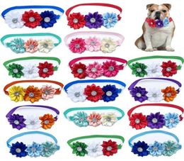 Ropa para perros 50100ps Suministros de moda Collar de flores Pajarita Exquisita Pet Bowties Accesorios para Bowtie4836571