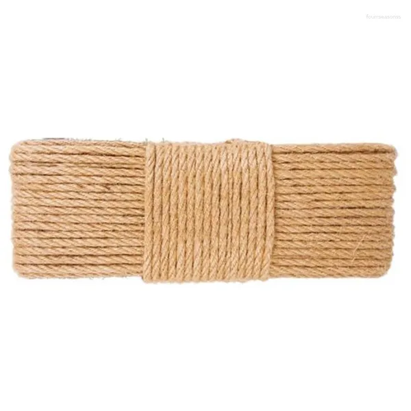 Ropa de perro 50m 6 mm de yute cuerda decorativa sisal gruesa y delgada garra de gato de bricolaje de bricolaje