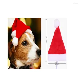 Vêtements pour chiens (50pc / lot) Casquettes de Noël pour chiots pour animaux de compagnie Chapeau rouge pour chiens Chats Cadeau Décoration d'arbre Y117-1