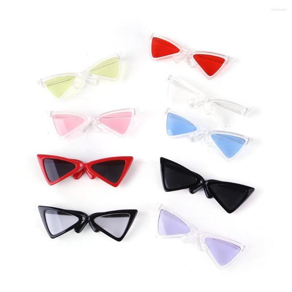 Ropa para perros 50 unid/lote gafas de sol para mascotas forma triangular gato perros pequeños accesorios para gafas pos accesorios