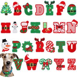 Appareils pour chiens 50pcs Christmas Pet Bowties Colliers coulissants Accessoires Mignon 26 Lettres Smm Small Bow pour chiens