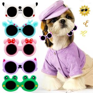 Vêtements de chien 50pcs lunettes de soleil pour animaux de compagnie pour animaux de compagnie chiens pinces à cheveux arcs petits accessoires produits de toilettage