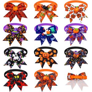 Vêtements de chien 50pcs petit chat noeud papillon Halloween fournitures pour chiens animaux cravates accessoires de mode 230915