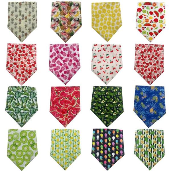 Appareils pour chiens 50pcs Suman Bandana de fruits d'été